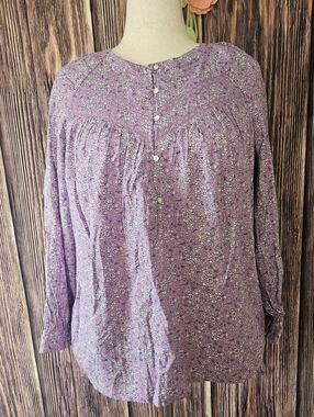 NWT St. John's Bay Lace Trim Floral Top Size XXL